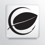 Square Icon With Leaf N2
