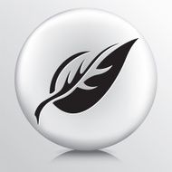 Round Icon With Leaf N2