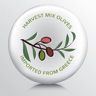 round icon featuring an olive branch
