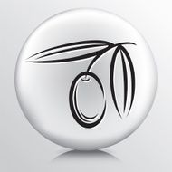 Round Icon With Olive Branch N7