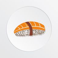 Sushi Restaurant Icon Salmon And Rice