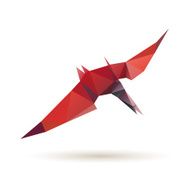 Pterodactyl abstract isolated on a white backgrounds vector illustration