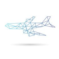 Airplane abstract isolated on a white backgrounds vector illustration N9