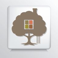 Square Architecture Real Estate Icon Green Home Concept N2