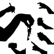 Vector silhouette of a hand N27