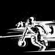 Basketball Grunge Design N3