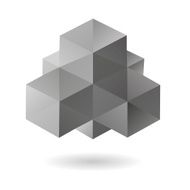 Abstract geometric shape isolated on a white backgrounds vector illustration N11