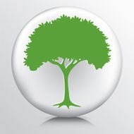 Round Environment Icon With Tree