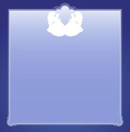 Angel frame with copy space