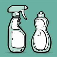 bottle with a green background