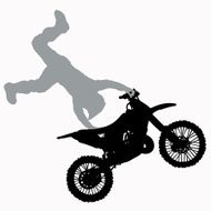 Motocross trick silhouette