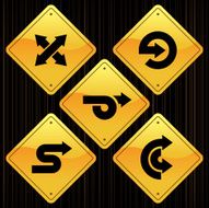 Yellow Signs - Arrows