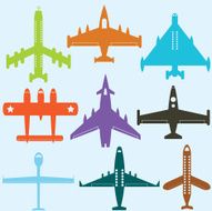 stylized fictional aeroplane set