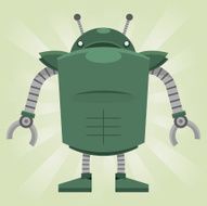 Green standing droid