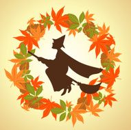 witch in wreath