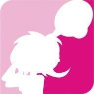 Pink Tennis Girl Silhouette