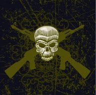 Skull and Gun Background
