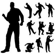 Vector Silhouette Of People N779