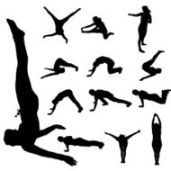 Vector silhouette of a woman N1821