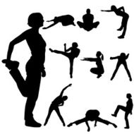 Vector silhouette of a woman N1822
