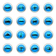 Blue Icons - Transportation