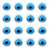 Blue Icons - Hands &amp; Fingers