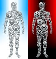 Metallic Gear Men Color Background
