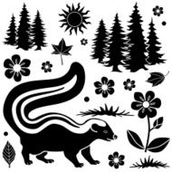 skunk in the Autumn
