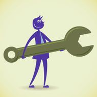 Man holding a spanner