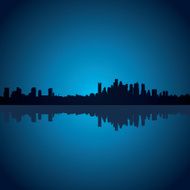 abstract blue city