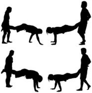 Human wheelbarrow fun and games