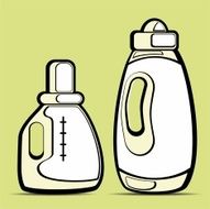bottles on a colored background