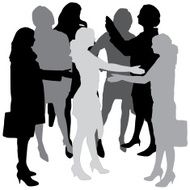 Vector silhouette of businesswoman N152
