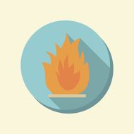 flat web icon fire sign