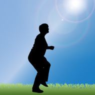 Vector silhouette of a woman N1825