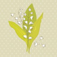 Greeting card with spring flowers