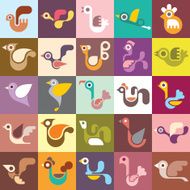 Birds vector seamless wallpaper