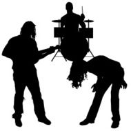 Vector musicians silhouette