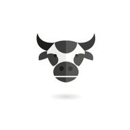 Cow head abstract isolated on a white background vector illustration N3