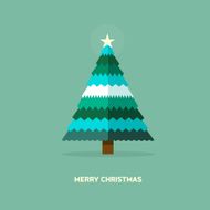 christmas card - flat vector Illustration