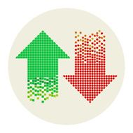 mosaic arrows - vector illustration