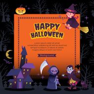 happy halloween party background illustration