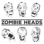 Zombie heads vector illustrations