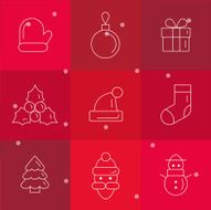 Christmas icons - Illustration N2