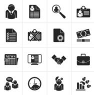 Black Employment and jobs icons