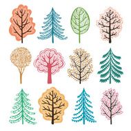 Autumn trees collection N2