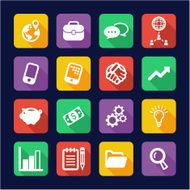 Manager Icons Flat Design N2