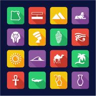 Egypt Icons Flat Design N2
