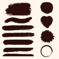 Vector grunge set of paint stains Jpeg version also available