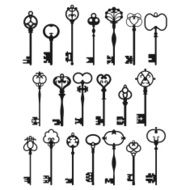 Silhouettes of Vintage Keys